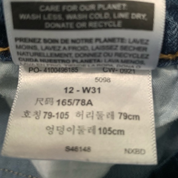 Denizen from Levi’s Mid-Rise Boyfriend Distressed Cuffed Jeans 12 W31 - Picture 8 of 11